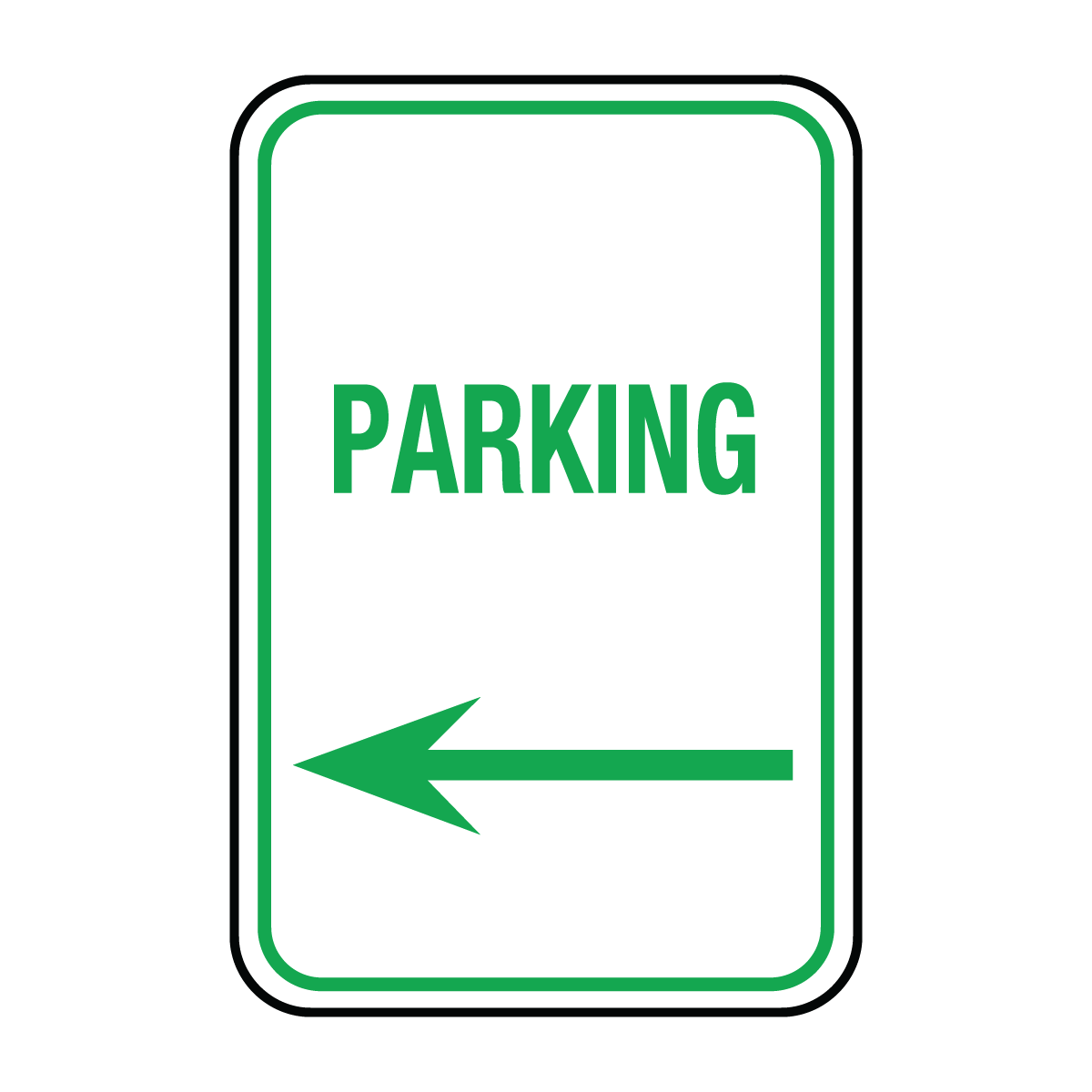 Traffic And Parking - Parking Left Arrow Sign