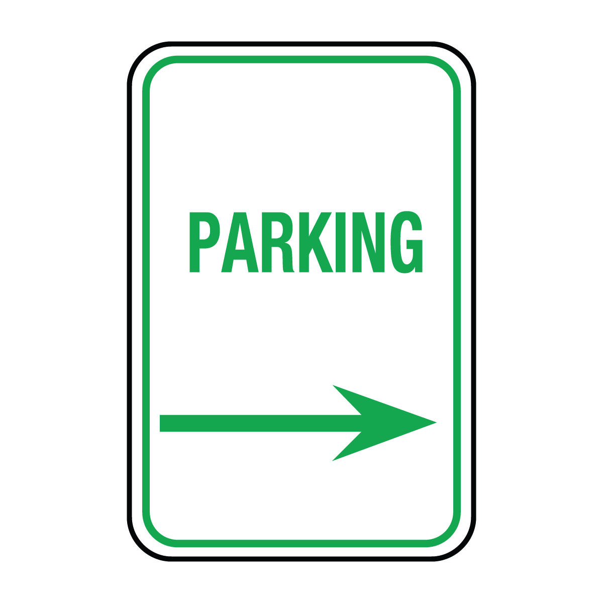 Traffic And Parking - Parking Right Arrow Sign