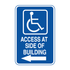 Traffic And Parking - Wheelchair Access At Side Of Buidling Left Arrow Sign