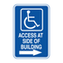 Traffic And Parking - Wheelchair Access At Side Of Buidling Right Arrow Sign