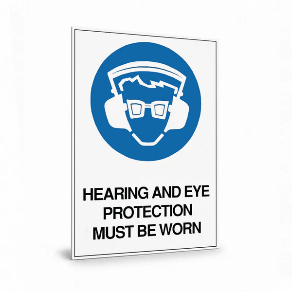 Warehouse And Floor - A4 Hearing And Eye Protection Signs