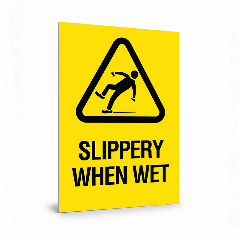 Warehouse And Floor - A4 Slippery When Wet Signs