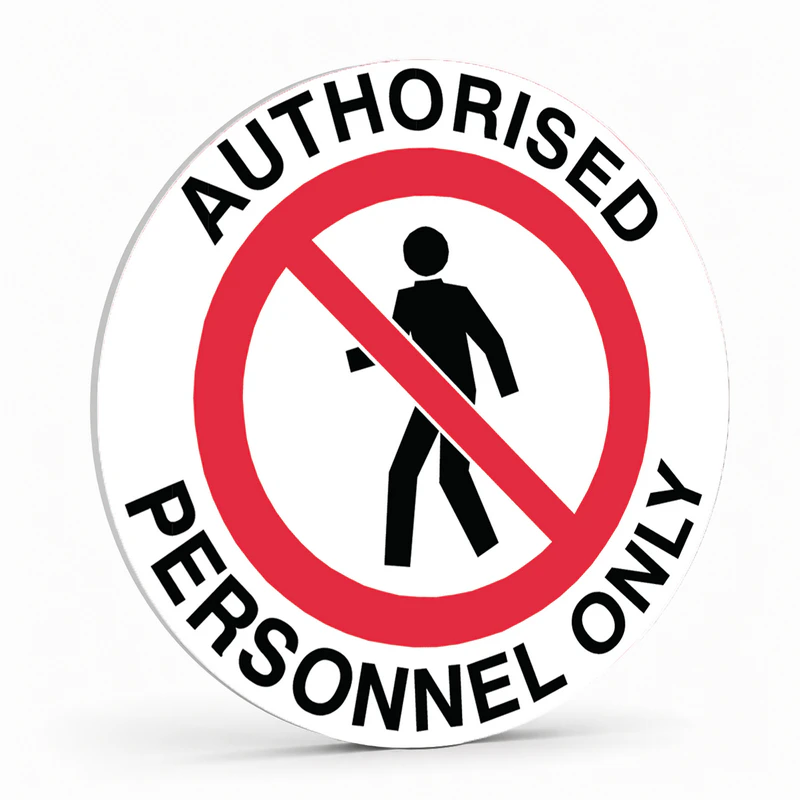 Warehouse And Floor  - Authorised Personnel Only Stickers