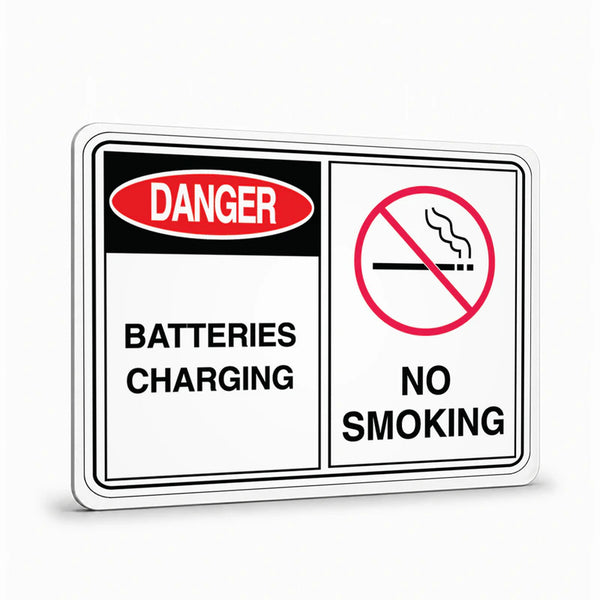 Warehouse And Floor - Batteries Charging No Smoking Signs