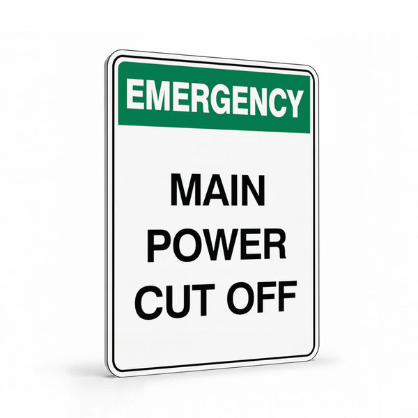 Warehouse And Floor  - Emergency Main Power Cut Off Signs