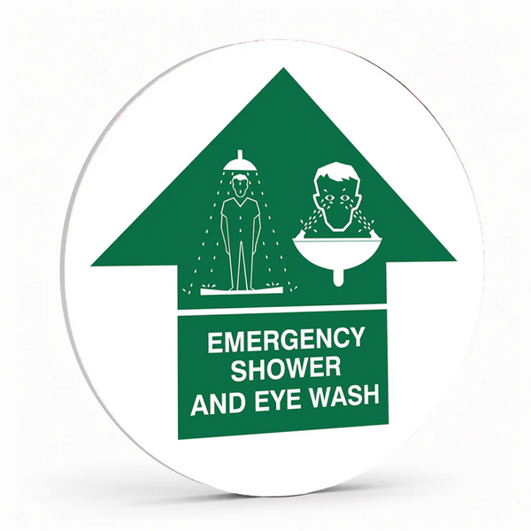 Warehouse And Floor  - Emergency Shower And Eye Wash Arrow Stickers