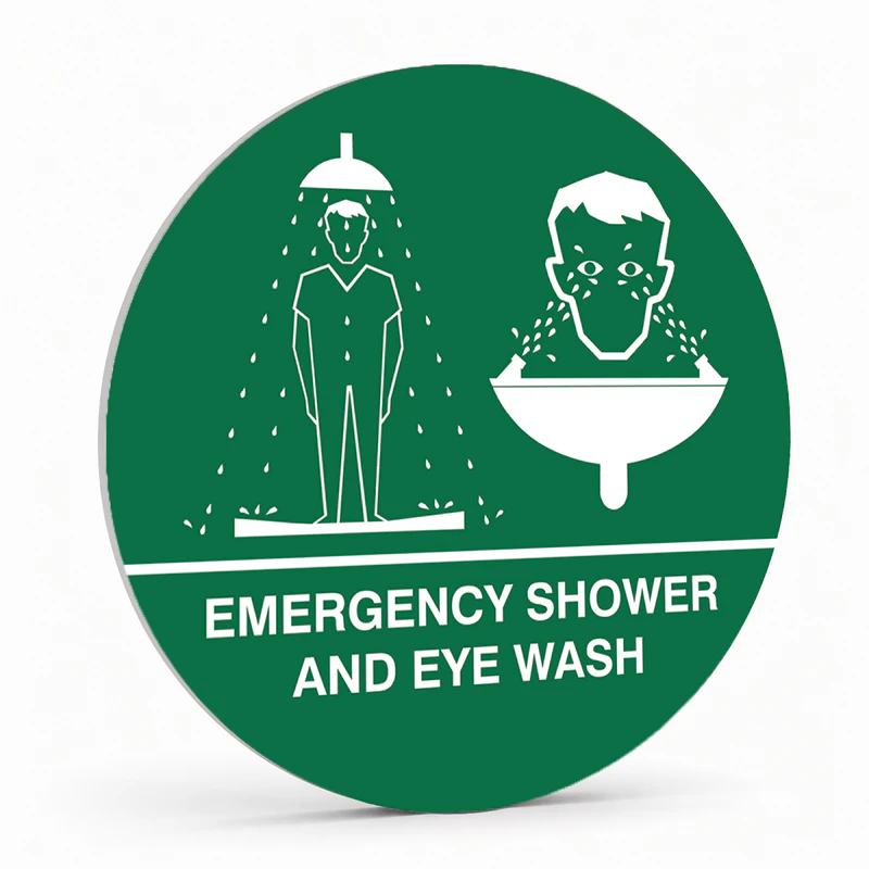 Warehouse And Floor  - Emergency Shower And Eye Wash Stickers