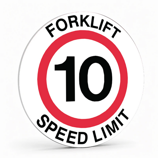 Warehouse And Floor  - Forklift 10 Speed Limit Stickers