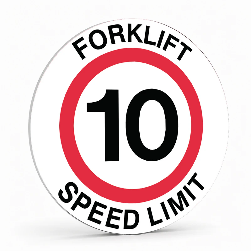 Warehouse And Floor  - Forklift 10 Speed Limit Stickers