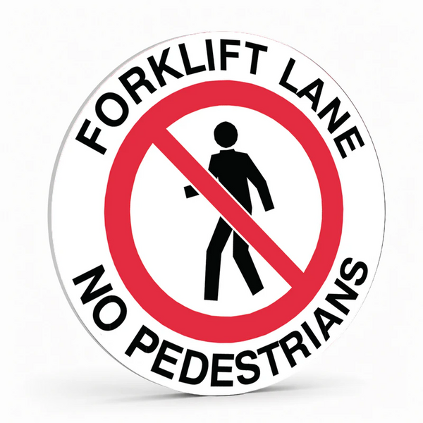 Warehouse And Floor  - Forklift Lane No Pedestrians Stickers