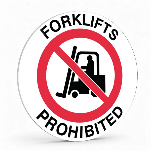 Warehouse And Floor  - Forklifts Prohibited Stickers