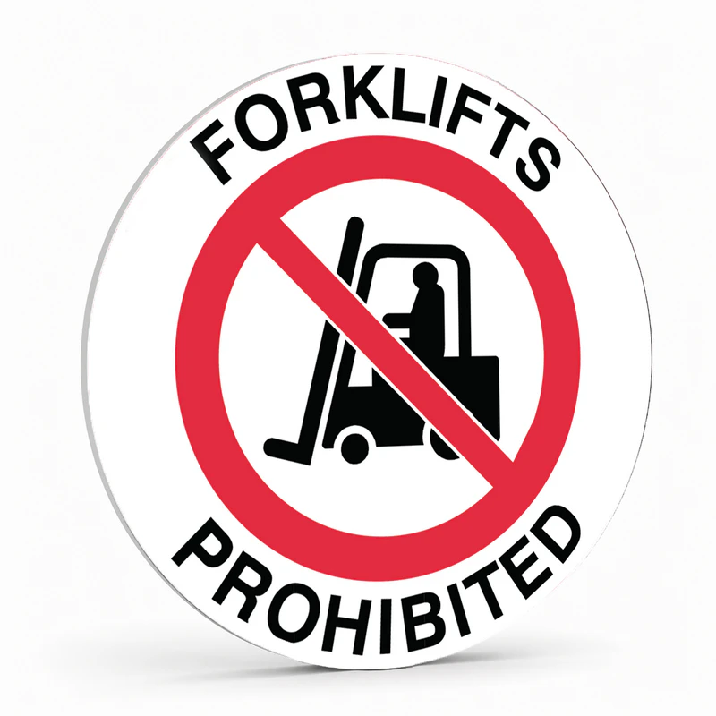Warehouse And Floor  - Forklifts Prohibited Stickers