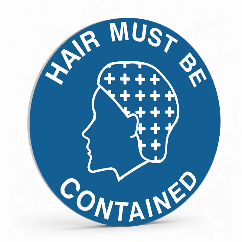 Warehouse And Floor  - Hair Must Be Contained Stickers