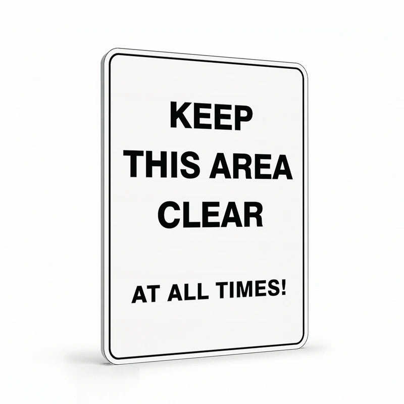 Warehouse And Floor  - Keep This Area Clear Signs