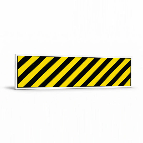 Warehouse And Floor Overhead - Black And Yellow Diagonal Stripes Signs