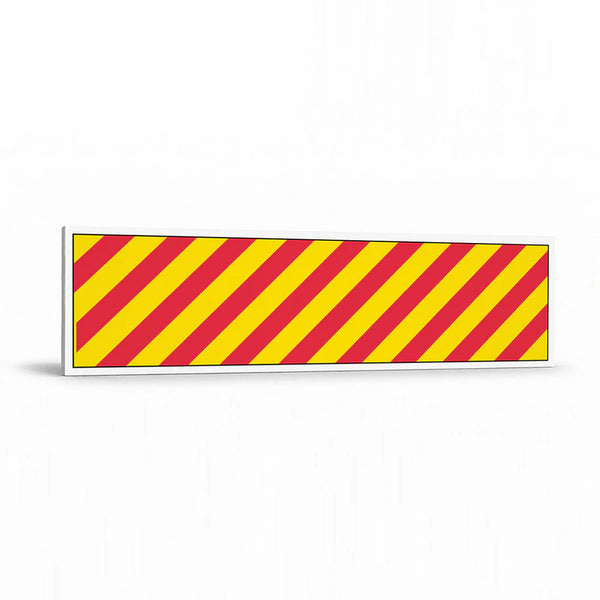 Warehouse And Floor Overhead - Red And Yellow Diagonal Stripes Signs