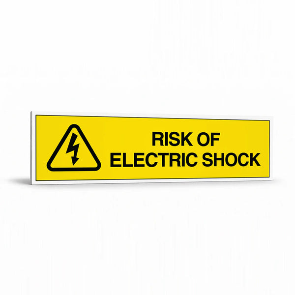 Warehouse And Floor Overhead - Risk Of Electric Shock Signs