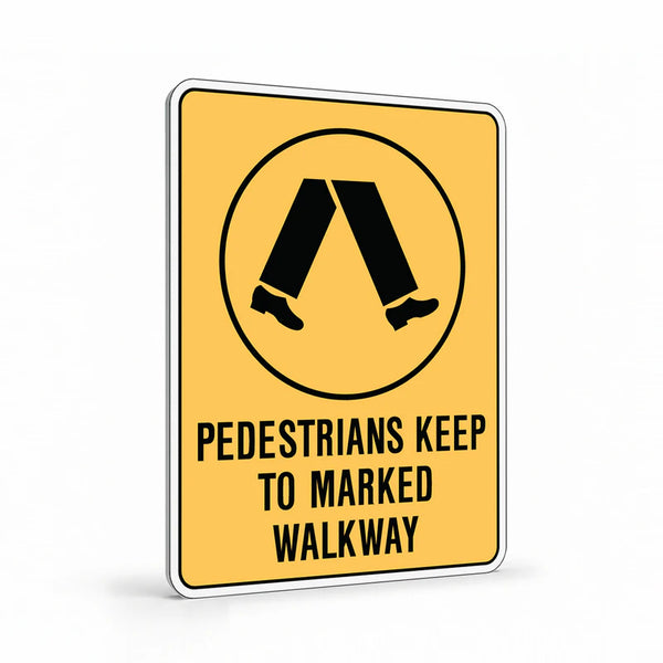 Warehouse And Floor - Pedestrians Keep To Marked Signs