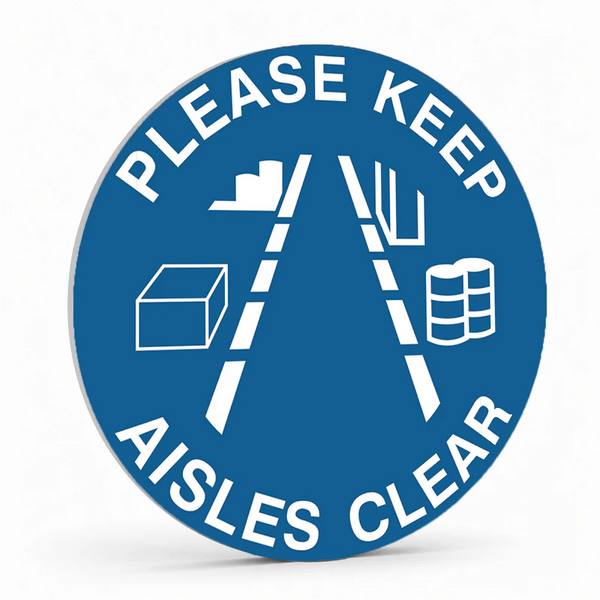 Warehouse And Floor  - Please Keep Aisles Clear Stickers