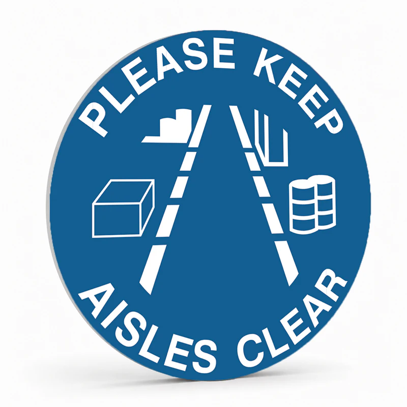 Warehouse And Floor  - Please Keep Aisles Clear Stickers