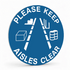 Warehouse And Floor  - Please Keep Aisles Clear Stickers