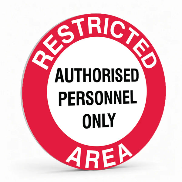 Warehouse And Floor  - Restricted Area Authorised Personnel Stickers