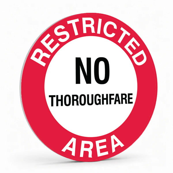 Warehouse And Floor  - Restricted Area No Thoroughfare Stickers