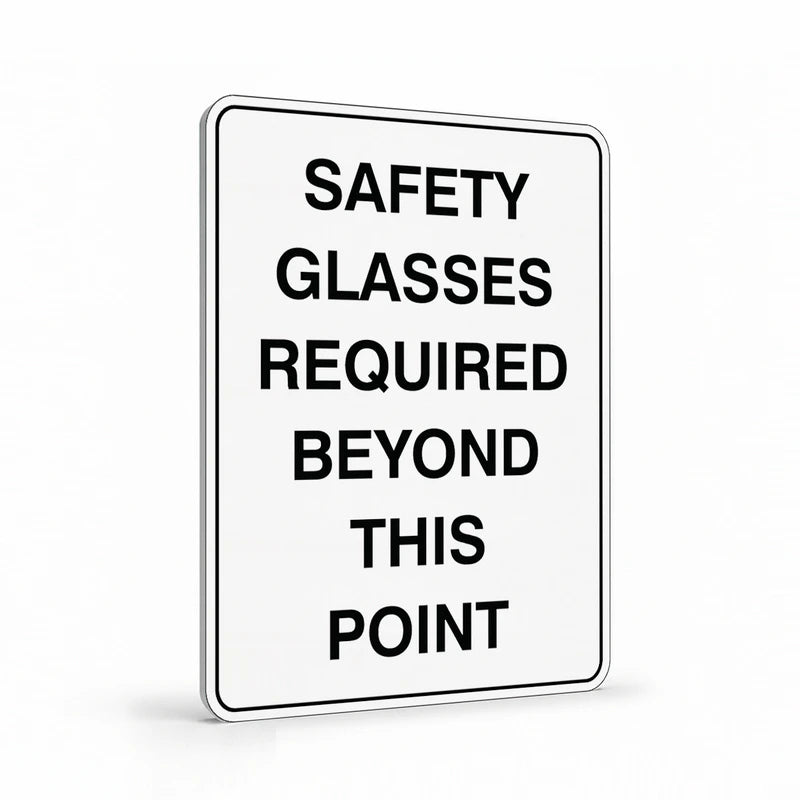 Warehouse And Floor - Safety Glasses Required Signs