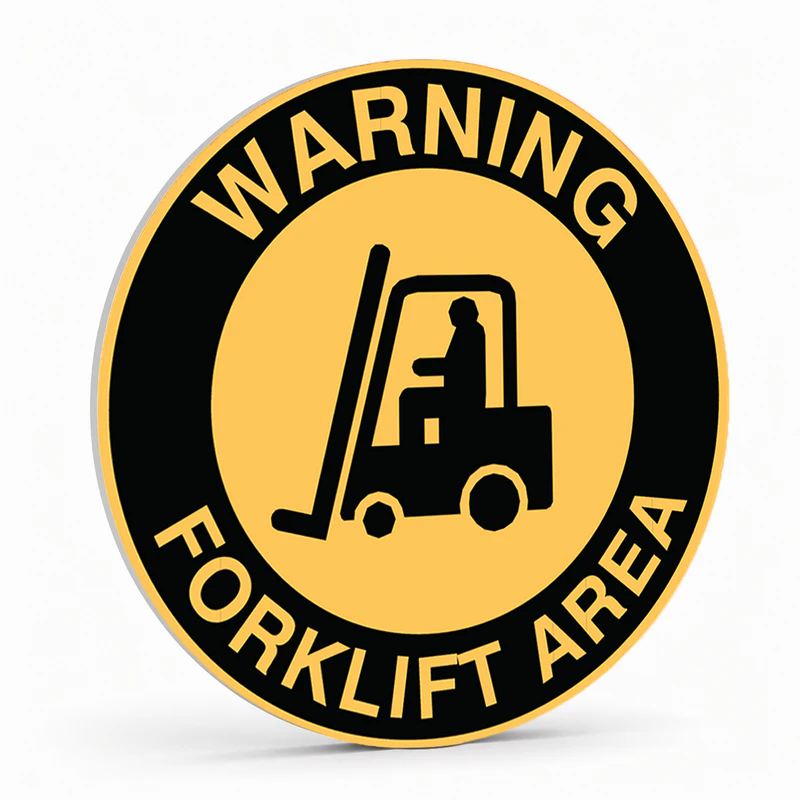 Warehouse And Floor  - Warning Forklift Area Stickers