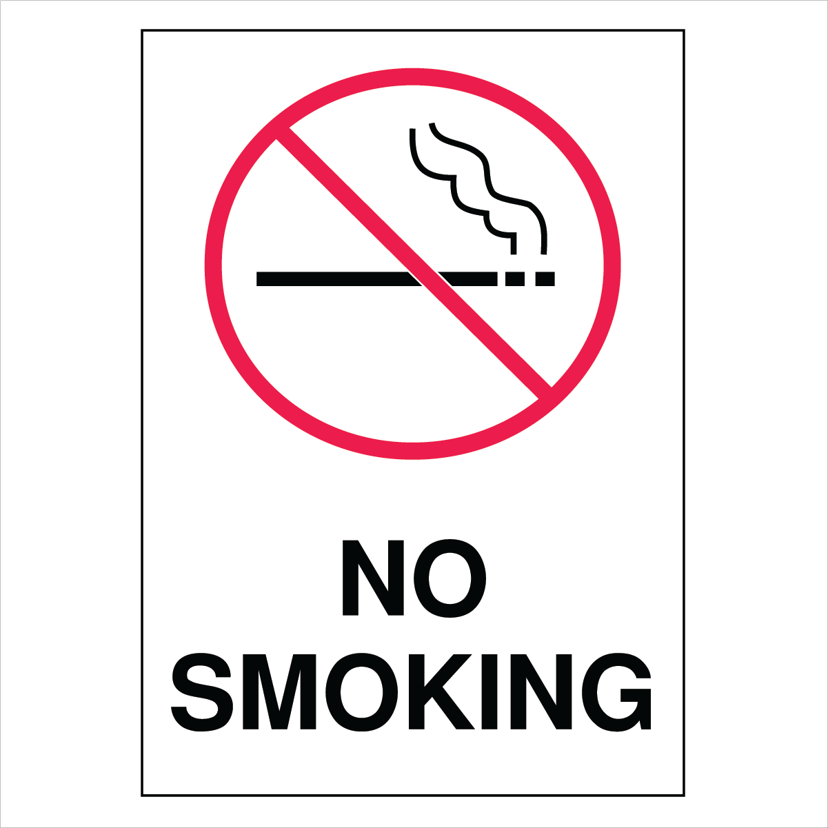 Warehouse And Floor - A4 No Smoking Signs