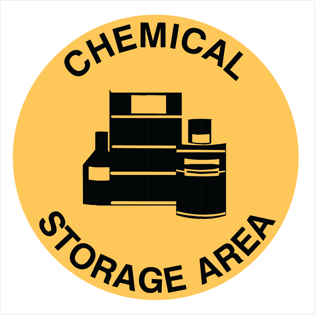 Warehouse And Floor - Chemical Storage Area Stickers – Signportal