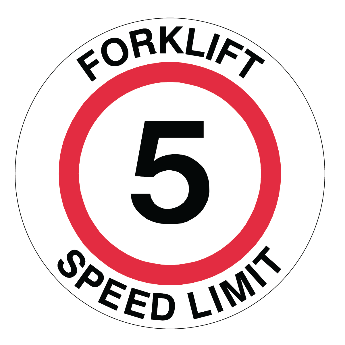 Warehouse And Floor - Forklift 5 Speed Limit Stickers – Signportal