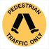 Warehouse And Floor  - Pedestrian Traffic Only Stickers