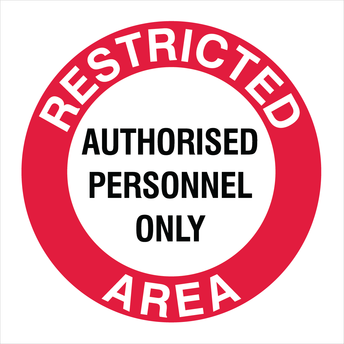 Warehouse And Floor  - Restricted Area Authorised Personnel Stickers