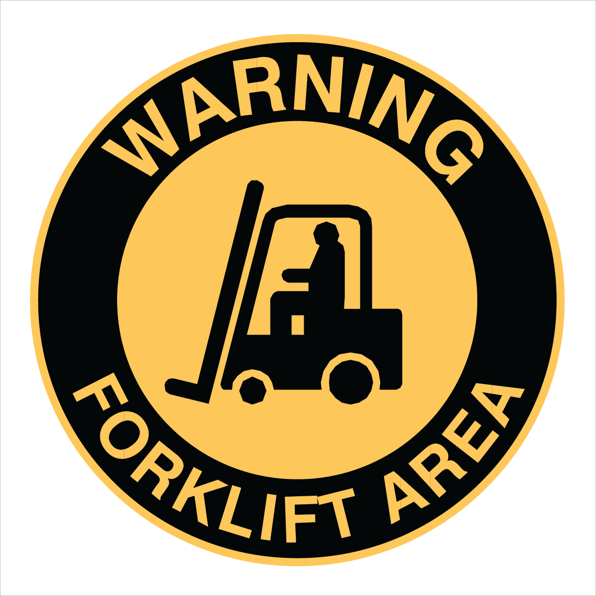 Warehouse And Floor  - Warning Forklift Area Stickers