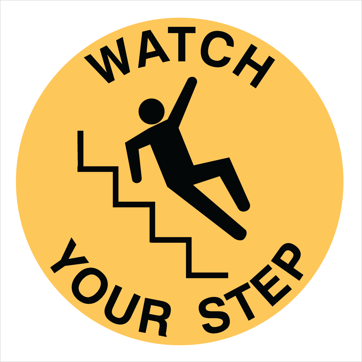 Warehouse And Floor  - Watch Your Step Stickers