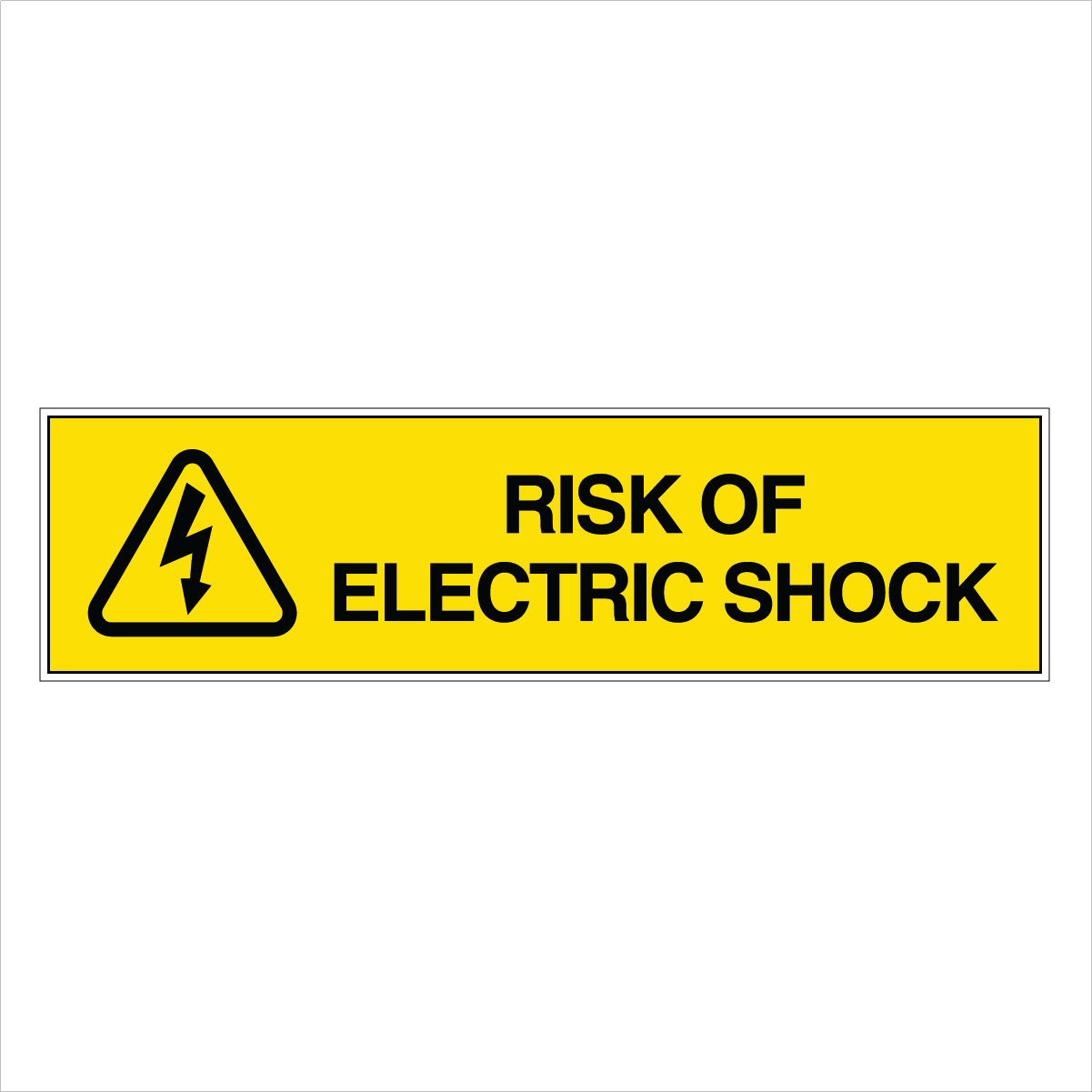 Warehouse And Floor Overhead - Risk Of Electric Shock Signs