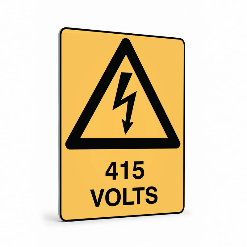 Warning - 415 Volts Sign