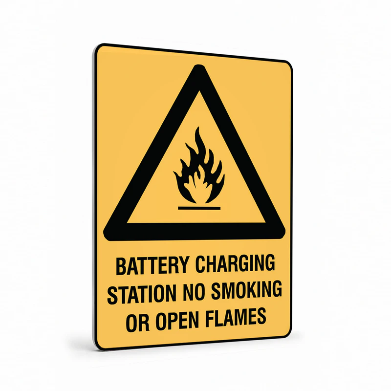 Warning - Battery Charging Sign