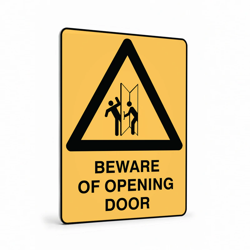 Warning - Beware Of Opening Door Sign