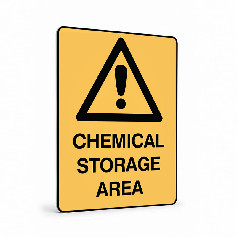 Warning - Chemical Storage Sign