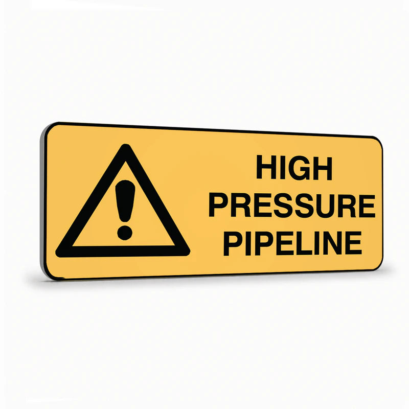 Warning - High Pressure Pipeline Sign