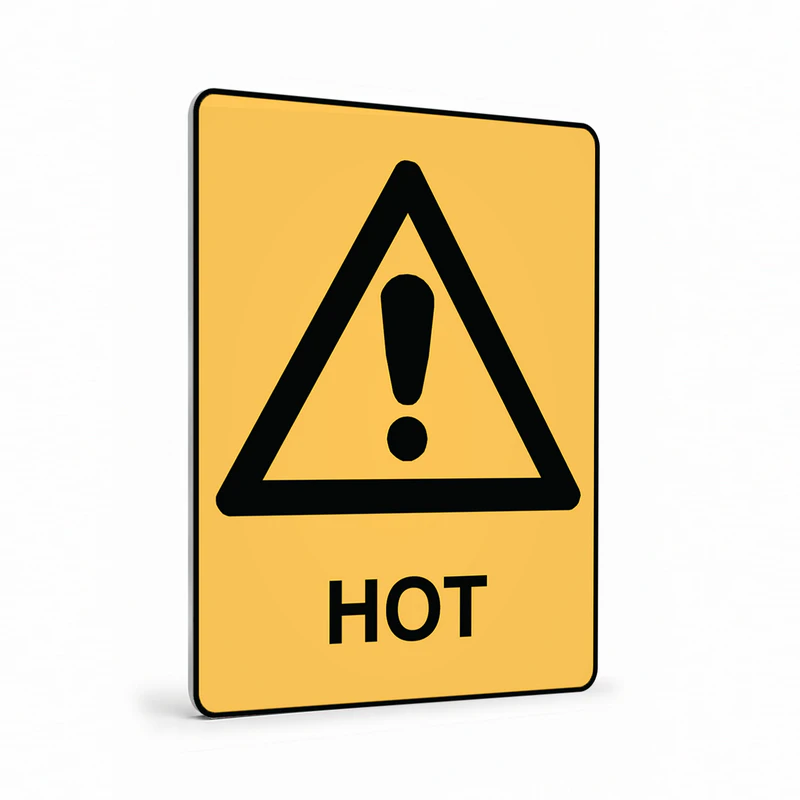 Warning - Hot Sign