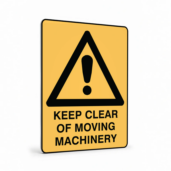 Warning - Keep Clear Of Moving Machinery Sign