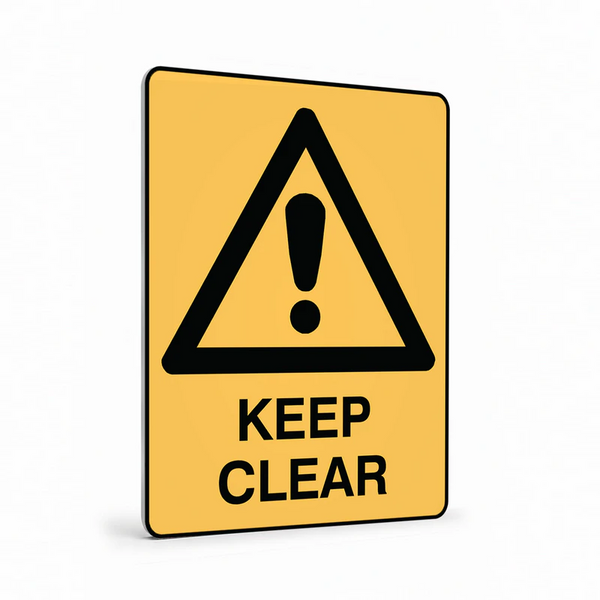 Warning - Keep Clear Sign