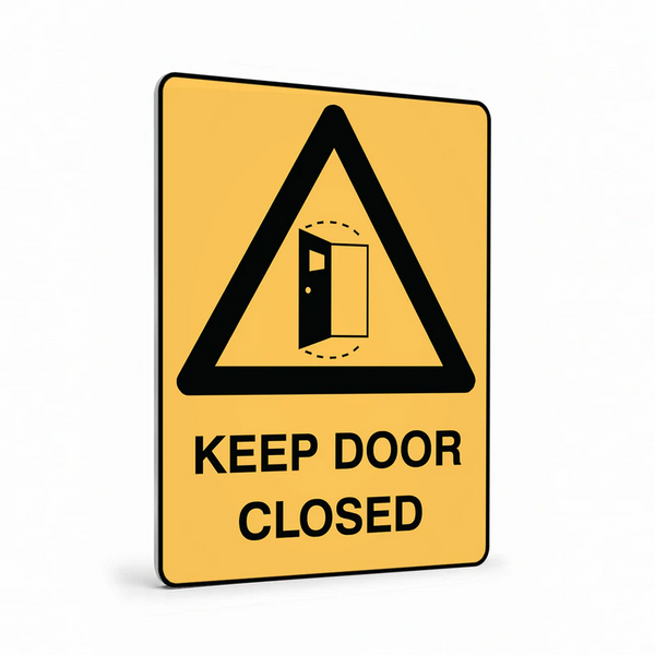 Warning - Keep Door Closed Sign