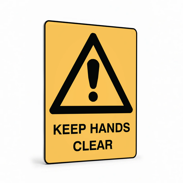 Warning - Keep Hands Clear Sign