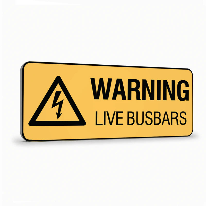 Warning - Live Busbars Sign
