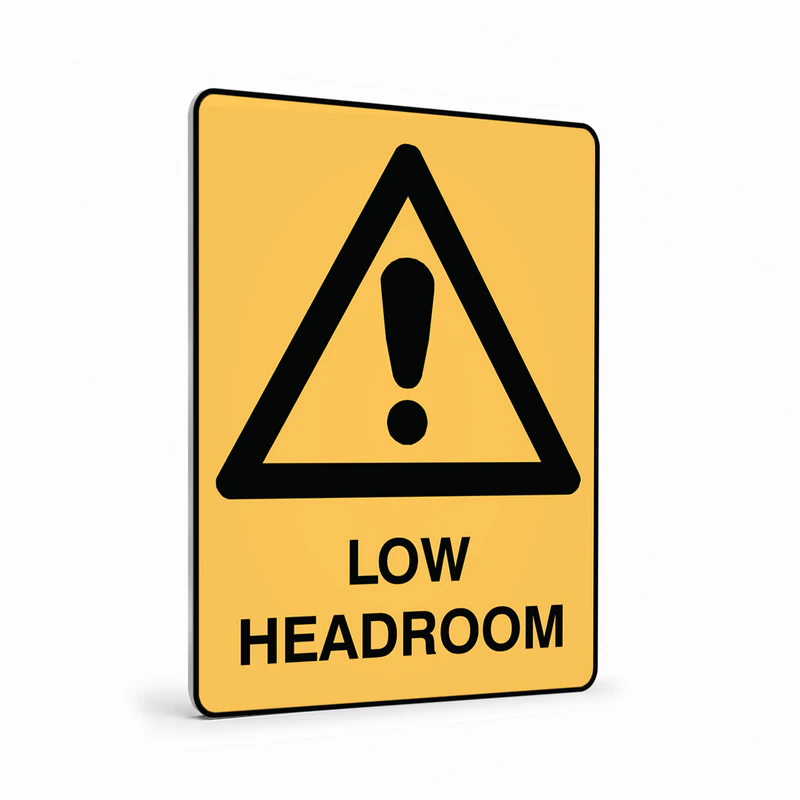 Warning - Low Headroom Sign