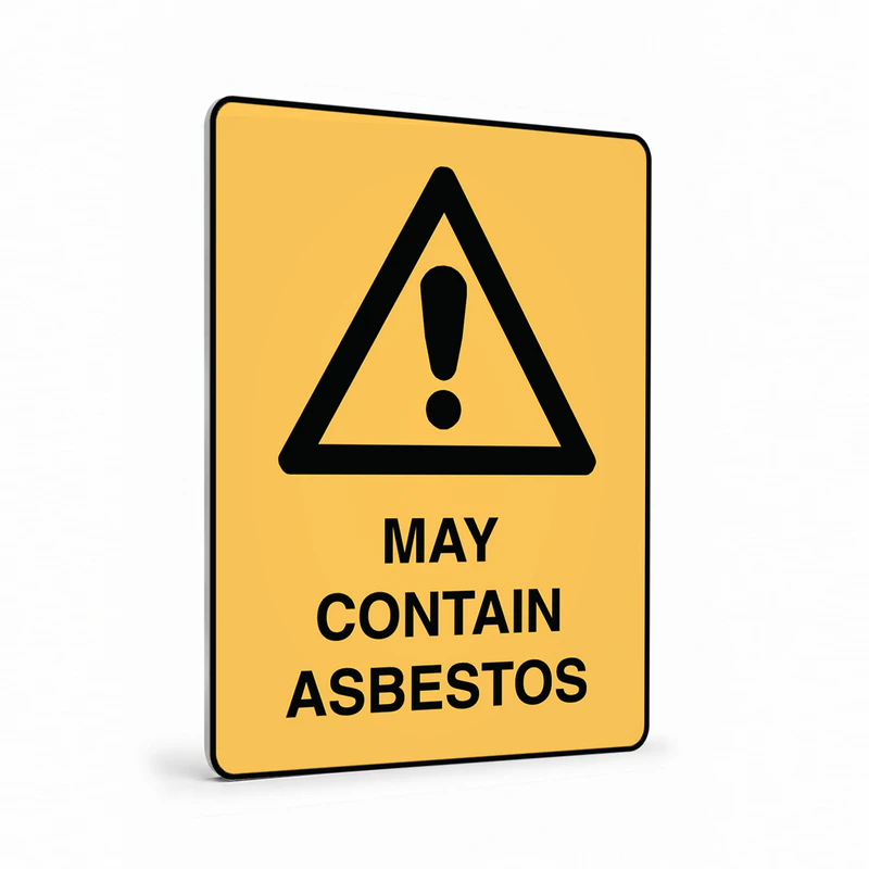 Warning - May Contain Asbestos Sign